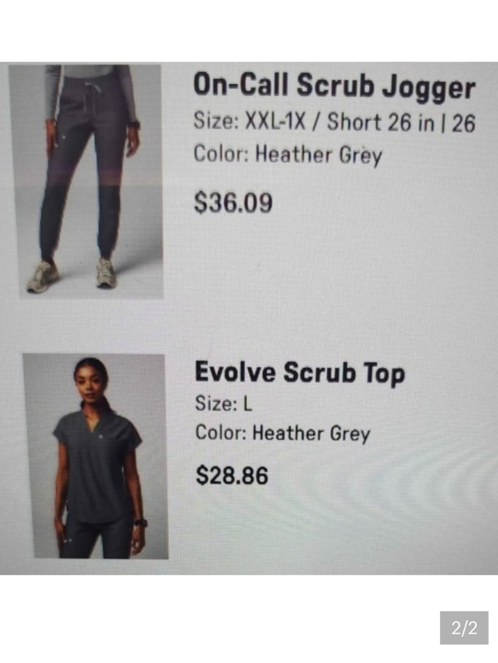 Fabletics Heather Grey Scrub Set - Picture 6 of 6